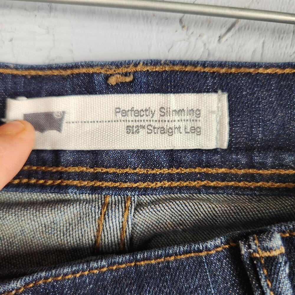 Levis 512 Womens Jeans Size 12 Dark Wash Perfectly Slimming Straight Leg Western